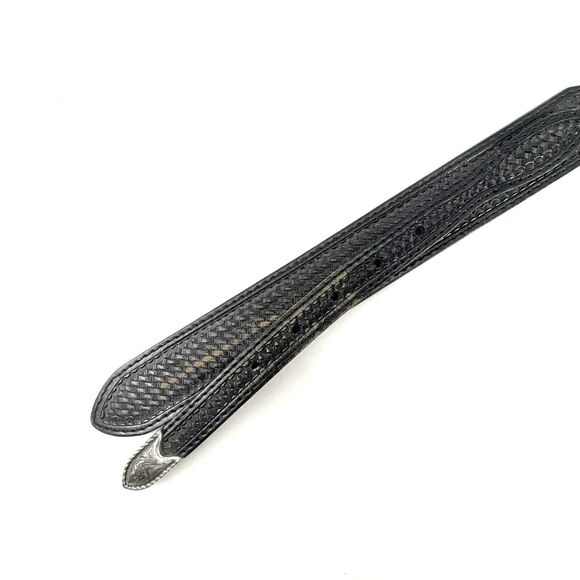 Ranger Belt Co. Brown Leather Hand Tooled Star Conchos Western Rodeo Belt Sz 34 - Picture 6 of 13